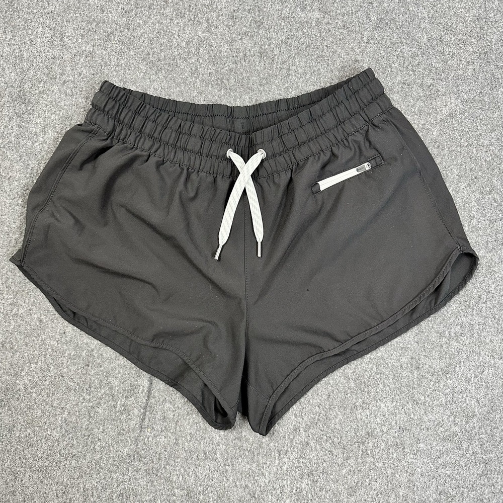 Vuori Black Running Shorts Women Elastic Waist Lightweight Size S